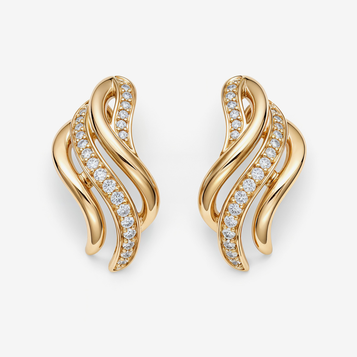 Diamond Spark Stud Earrings