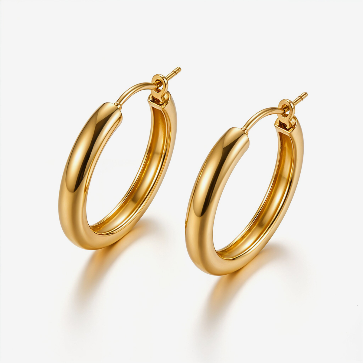 Bridal Gold Hoop Earrings